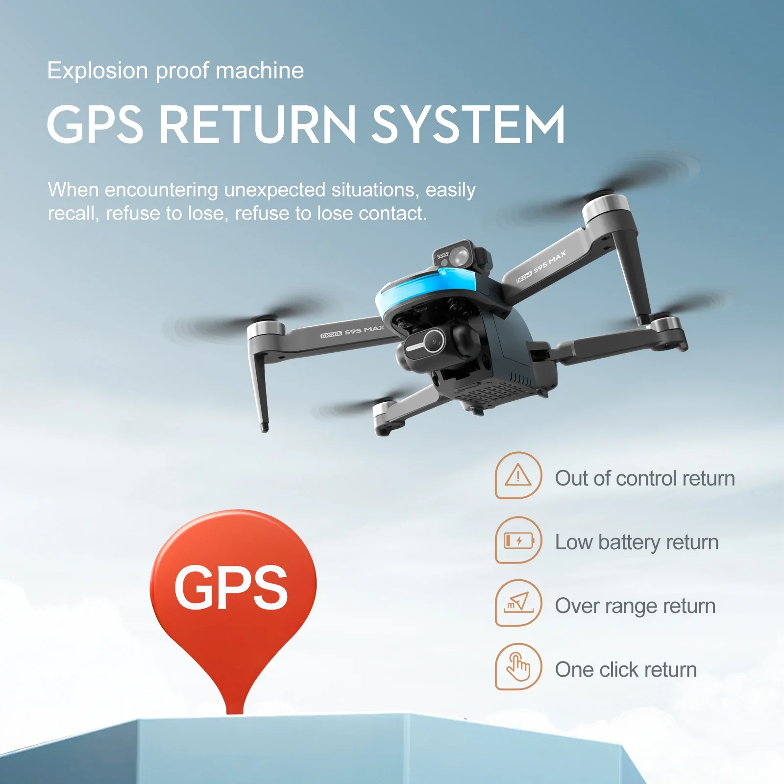 ใหม่S9S MAX MINI Drone 4K 2 แก - Drone Aerial Photography บทวิจารณ์และราคา
